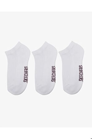Skechers S221512-100 U 3 Pack Padded Low Cut Sock Unisex Spor Çorap