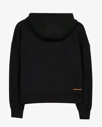 W LW Fleece Fabric Block Hoodie Sweatshirt