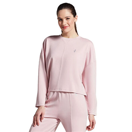 Kadın Sweatshirt W Soft Touch Shinny Logo Crew Neck S231144-590