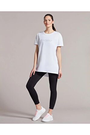 Skechers S231293-100 W Graphic Tee Crew Neck Kadın T-Shirt