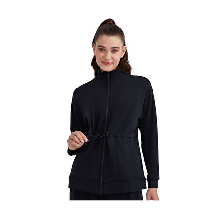 W Soft Touch Full Zip Jacket Kadın Siyah Fermuarlı Eşofman Üstü S232183-001