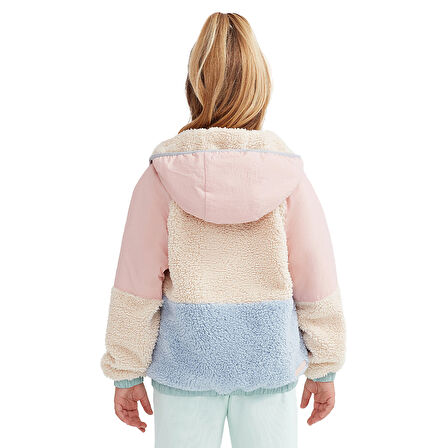 Outdoor Fleece Full-Zip Sherpa Çocuk Pembe Günlük Stil Ceket SK232176-590