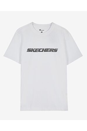 Skechers S212960-102 M Graphic Tee Big Logo Erkek Spor Tişört