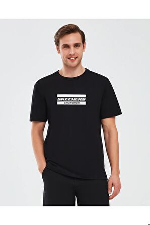 Skechers S241056-001 Graphic M Sleeve Erkek Spor Tişört