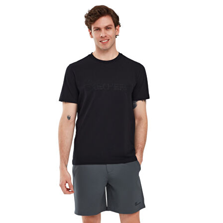Graphic T-shirt M Short Sleeve Erkek Siyah Tshirt S241065-001