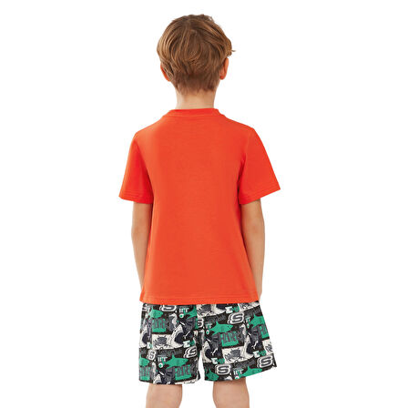 Essential B Short Sleeve T-Shirt Büyük Erkek Çocuk Turuncu Tshirt SK232080-700