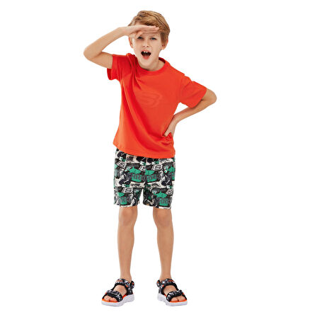 Essential B Short Sleeve T-Shirt Büyük Erkek Çocuk Turuncu Tshirt SK232080-700