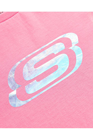 Skechers Sk232139 Essential G Sleeve Pembe Kız Çocuk T-Shirt