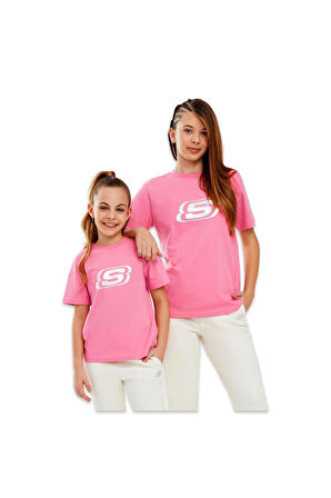 Skechers Sk232139 Essential G Sleeve Pembe Kız Çocuk T-Shirt