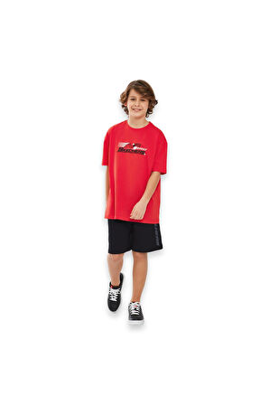 Skechers Sk241020 Graphic Tee Sleeve Kırmızı Çocuk T-Shirt