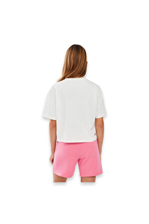 Skechers Sk241045 Graphic Tee G Sleeve Kırık Beyaz Çocuk T-Shirt