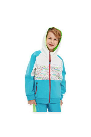 Skechers Sk241075 2Xi-Lock FullZip Hoodie Beyaz Erkek Çocuk Ceket