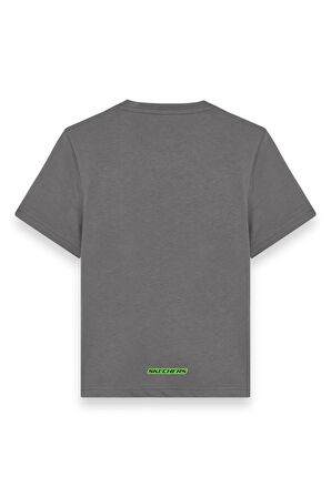 Skechers Sk241093 Graphic Tee B Sleeve Gri Erkek Çocuk T-Shirt