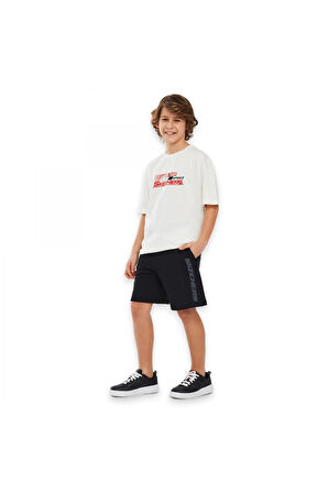 Skechers Sk241097 Essential B 5 Inch Siyah Erkek Çocuk Şort