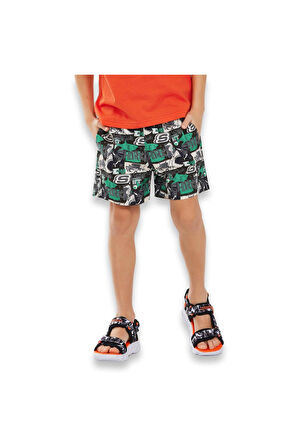 Skechers Sk241104 Swimwear B 5 Inch Swim Turkuaz Erkek Çocuk Şort