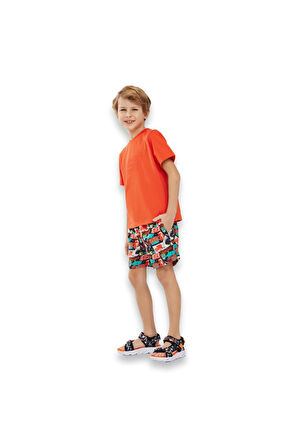Skechers Sk241104 Swimwear B 5 Inch Swim Turuncu Erkek Çocuk Şort