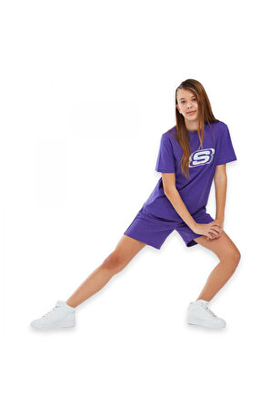 Skechers Sk241105 Essential G 3 Inch Mor Kız Çocuk Şort