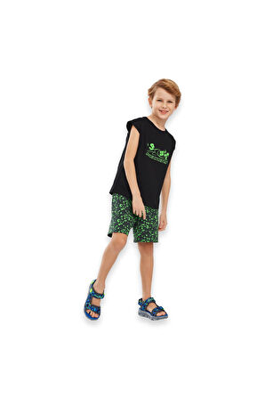 Skechers Sk241118 Lightweight Twoyarn Siyah Erkek Çocuk Şort