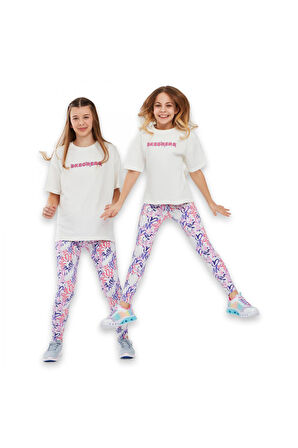 Skechers Sk241048 Legging G Ankle Tayt Beyaz Kız Çocuk Tayt