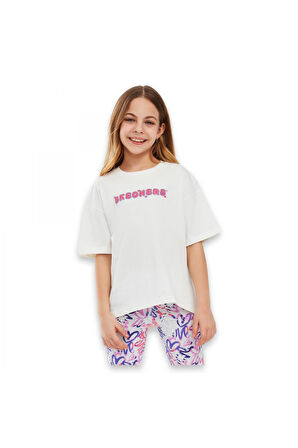 Skechers Sk241048 Legging G Ankle Tayt Beyaz Kız Çocuk Tayt