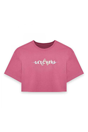 Skechers S242142 W Light Weight Regular Pembe Kadın T-Shirt