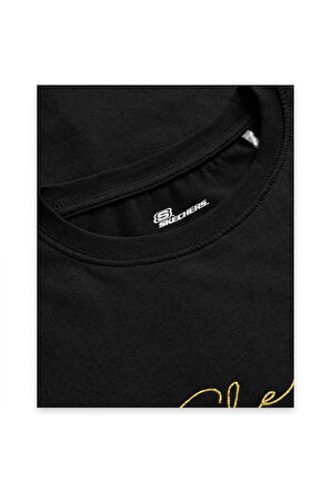Skechers S242166 W Light Weight Regular Siyah Kadın T-Shirt