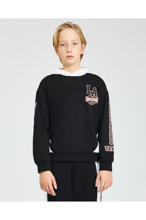 SKECHERS B LW Fleece Hoodie Sweatshirt SİYAH SWEATSHIRT SK242050-001