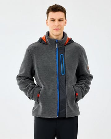 Skechers S242039-035 M Fleece Full Zip Sherpa Erkek Sweatshirt
