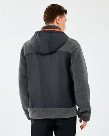 Skechers S242039-035 M Fleece Full Zip Sherpa Erkek Sweatshirt