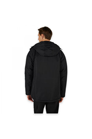 Skechers S242045 M Outerwear Coated Jacket Mont Siyah Erkek Mont