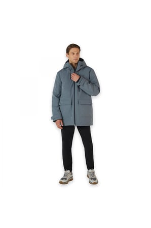 Skechers S242049 M Outerwear Coated Jacket Mont Antrasit Erkek Mont