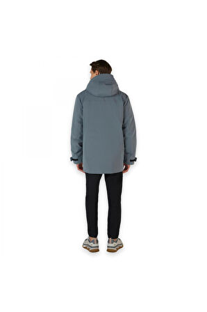 Skechers S242049 M Outerwear Coated Jacket Mont Antrasit Erkek Mont
