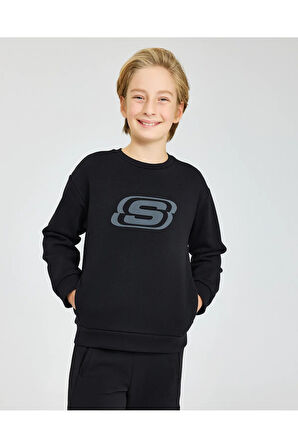 Skechers SK232065-001 B Essential Crew Neck Erkek Çocuk Sweatshirt