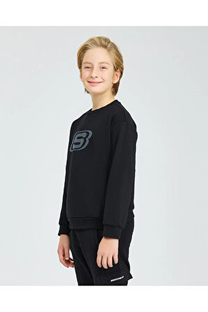 Skechers SK232065-001 B Essential Crew Neck Erkek Çocuk Sweatshirt