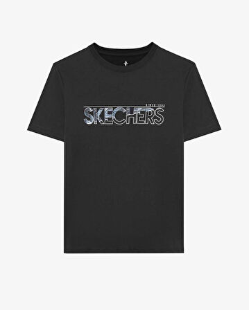 Skechers M Graphic Tee Light Weight Regular T-Shirt Erkek Siyah Tshirt S242139-001