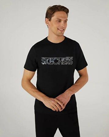 Skechers M Graphic Tee Light Weight Regular T-Shirt Erkek Siyah Tshirt S242139-001