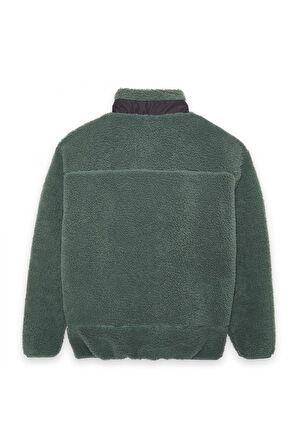 Skechers S242184 M Out Fleece Full Zip Sherpa Haki Erkek Ceket