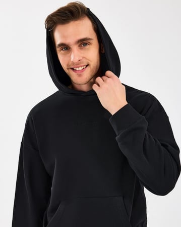 Skechers M Essential Hoodie Sweatshirt S242110-001 Erkek Kapüşonlu Sweatshirt