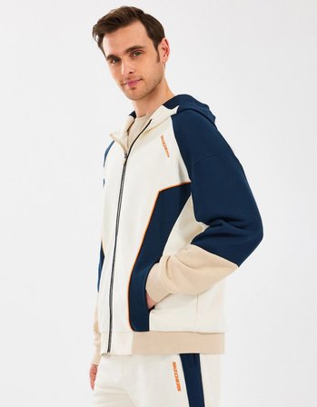 Skechers M Diagonel Lw Fleece Fullzip Hoodie Sweatshirt S2510027-102 Eşofman Üstü Erkek Ceket