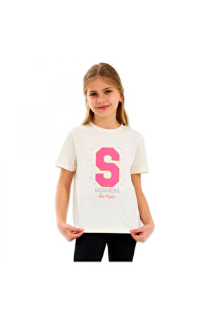 Skechers Sk2510016 G Graphıc Tee Beyaz Çocuk T-Shirt