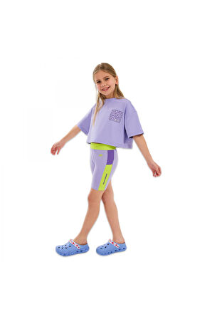 Skechers Sk2510017 G Graphıc Tee Crop Lila Çocuk T-Shirt