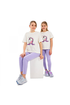 Skechers Sk2510022 G Graphic Tee Beyaz Kız Çocuk T-Shirt