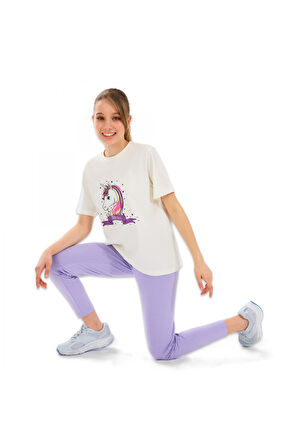 Skechers Sk2510022 G Graphic Tee Beyaz Kız Çocuk T-Shirt