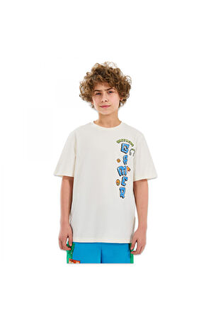 Skechers Sk2510028 B Graphic Tee Beyaz Erkek Çocuk T-Shirt