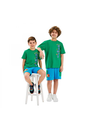 Skechers Sk2510028 B Graphic Tee Yeşil Erkek Çocuk T-Shirt
