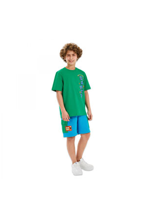 Skechers Sk2510028 B Graphic Tee Yeşil Erkek Çocuk T-Shirt