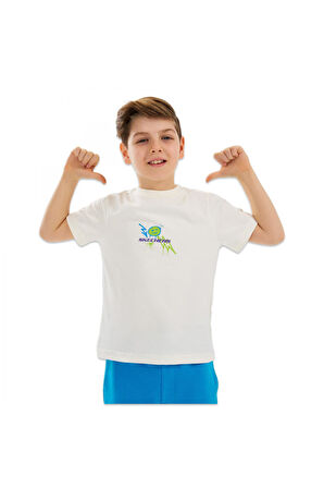 Skechers Sk2510030 B Graphic Tee Beyaz Erkek Çocuk T-Shirt