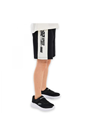 Skechers Sk2510075 B 2 Yard Fleece Sweat Siyah Erkek Çocuk Şort
