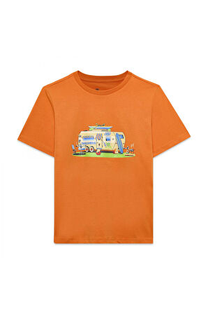 Skechers Sk2510102 B Sleeve Regular Fit Turuncu Çocuk T-Shirt