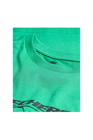 Skechers Sk2510112 B Regular Fit Graphic Tee Yeşil Erkek Çocuk T-Shirt